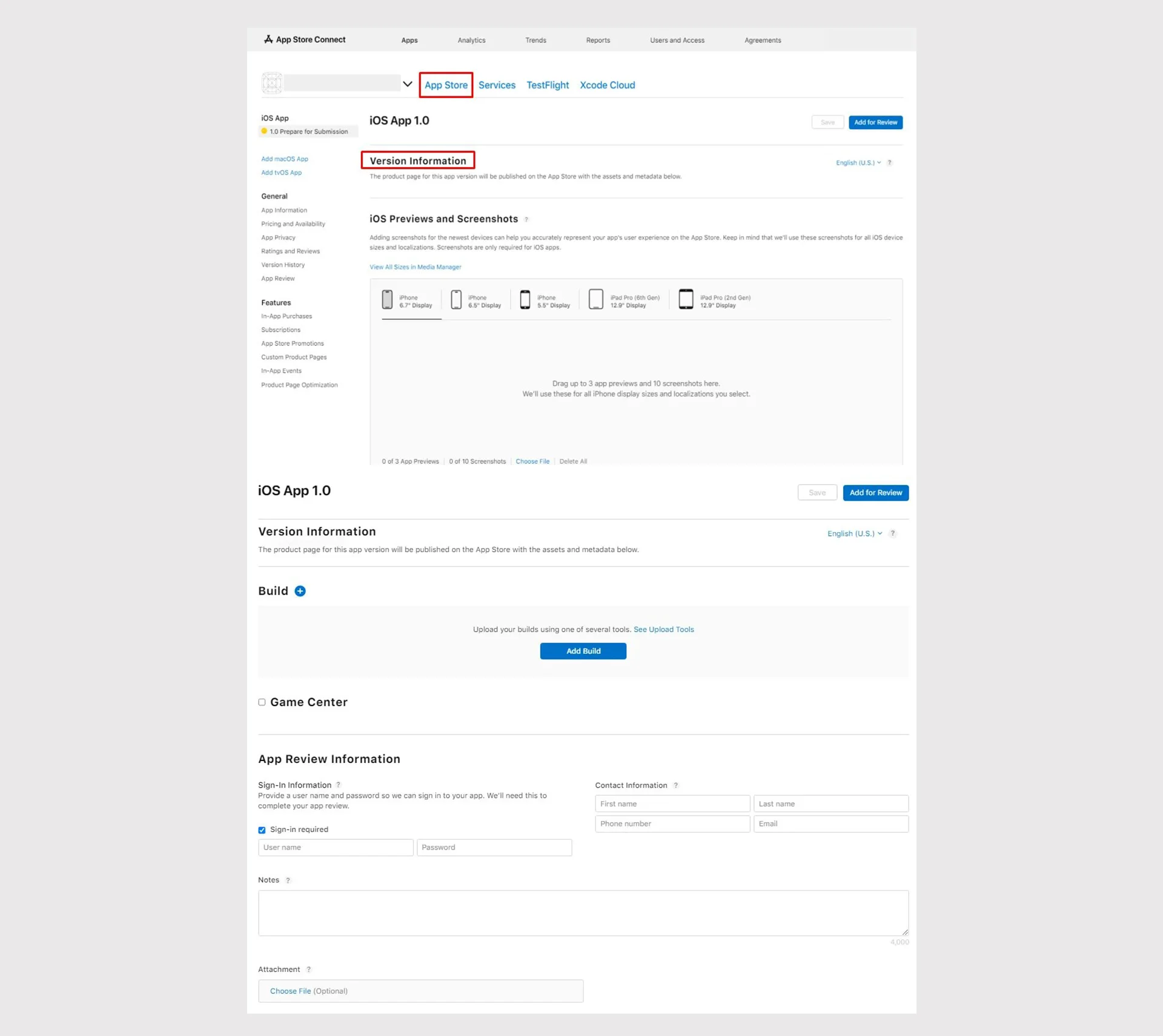 Set-your-Version-information